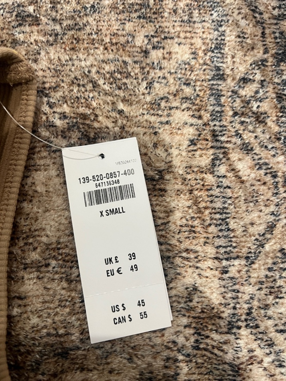 NWT Abercrombie & Fitch Ribbed Scoop-Neck Bodysuit in Beige - Picture 4 of 7
